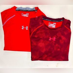Under Armour Pair of HeatGear Long Sleeve Compression Shirt Small